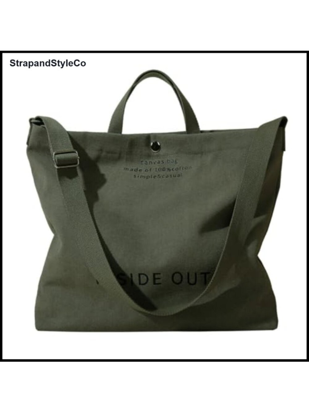 Large Canvas Tote Bag Crossbody Shoulder Work Bag Top Handle